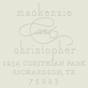 Return Address Embosser - Script Accent