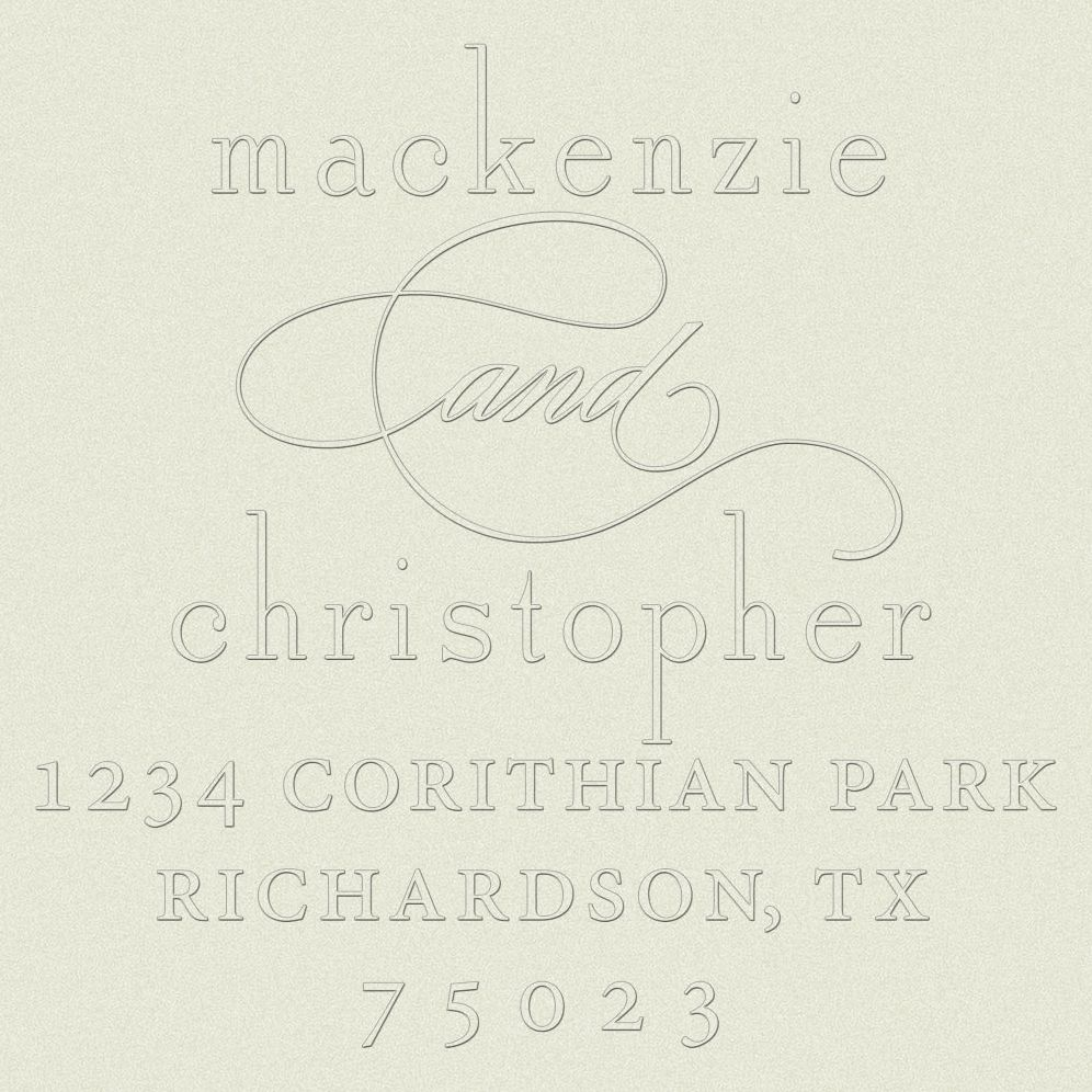 Return Address Embosser - Script Accent