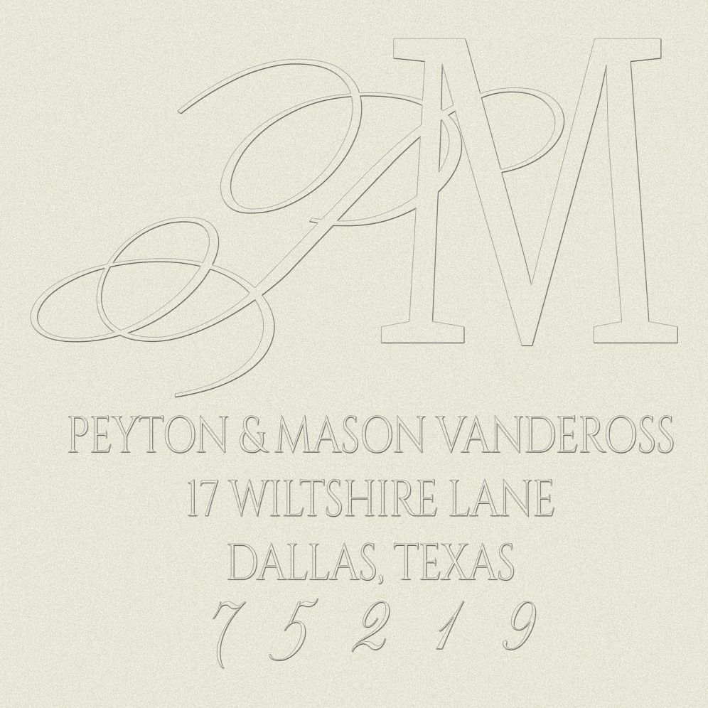 Return Address Embosser - Serif Script Pair Address