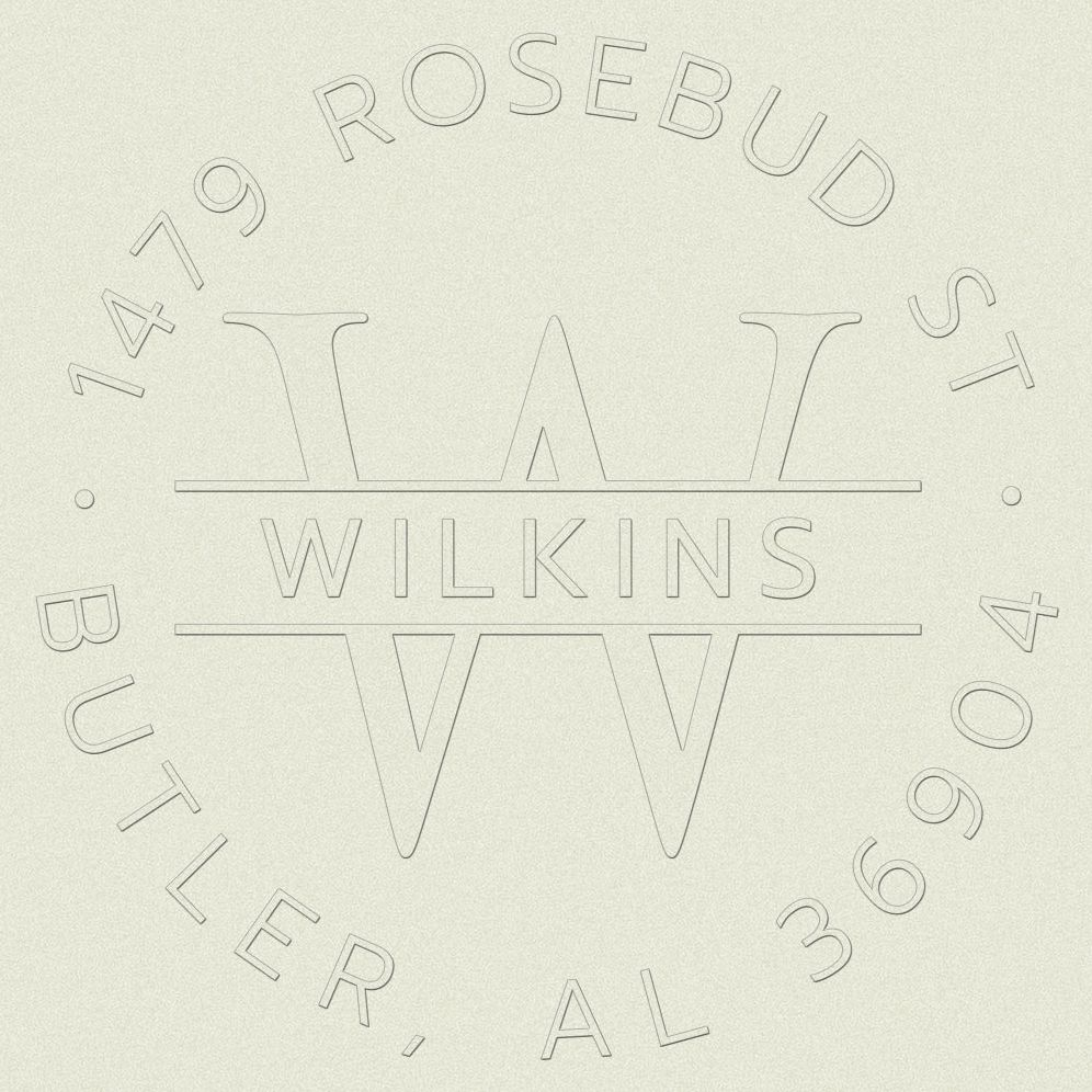 Return Address Embosser - Circle Monogram