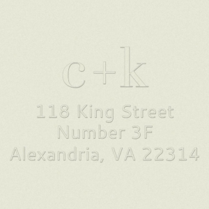Address Embosser Plate - Lowercase Initials