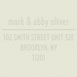 Address Embosser Plate - Lowercase with Ampersand