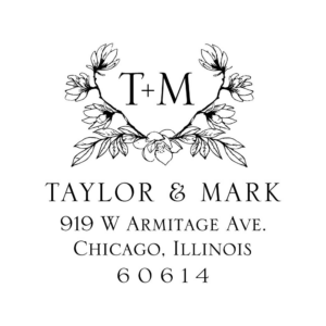 Floral Crest Custom Stamp Plate