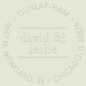 Address Embosser Plate - Circle Ampersand