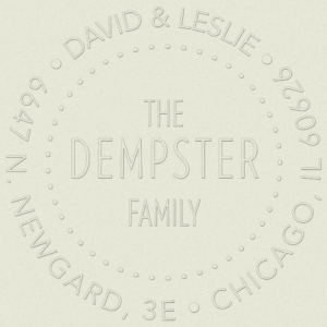 Address Embosser Plate - Circle Multi-Dot