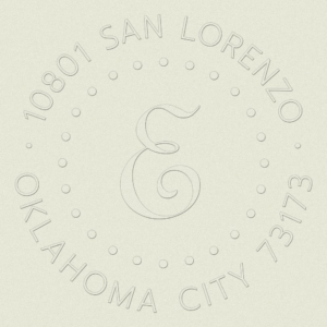 620577185.png Return Address Embosser - Modern Script