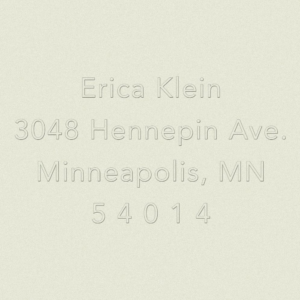 Address Embosser Plate - Optima