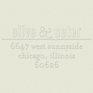 Address Embosser Plate - Bold with Ampersand