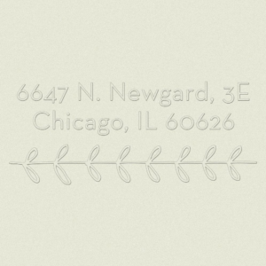 Address Embosser Plate - Vine Sans Surname