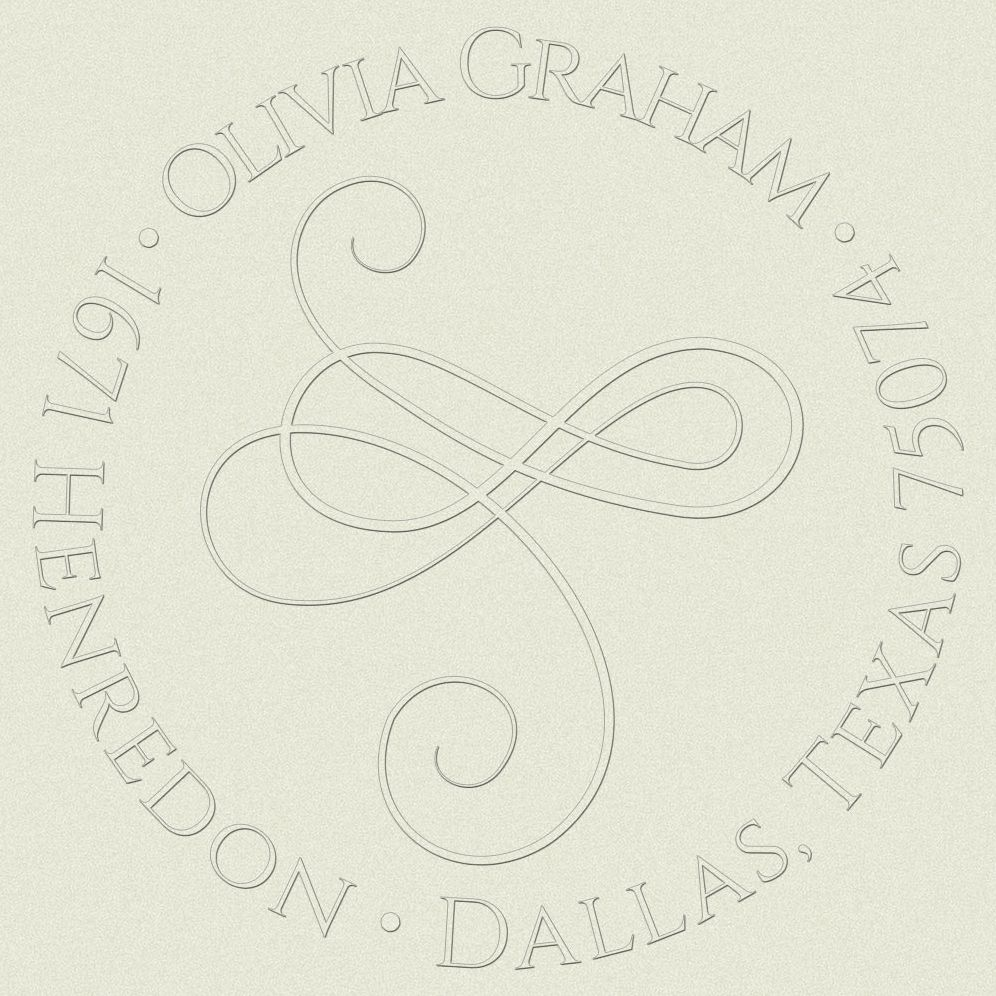 Return Address Embosser - Flourish