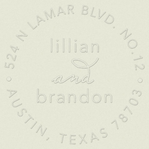 Address Embosser Plate - Harmony Script