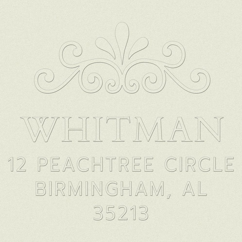 Return Address Embosser - Decorative Crown