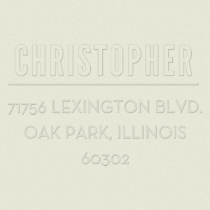 Return Address Embosser - Upper Rule