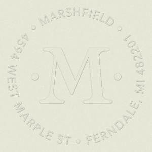 Return Address Embosser - Single Initial Monogram