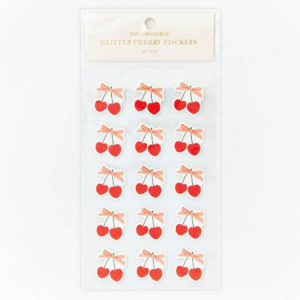 Chunky Glitter Cherry Stickers