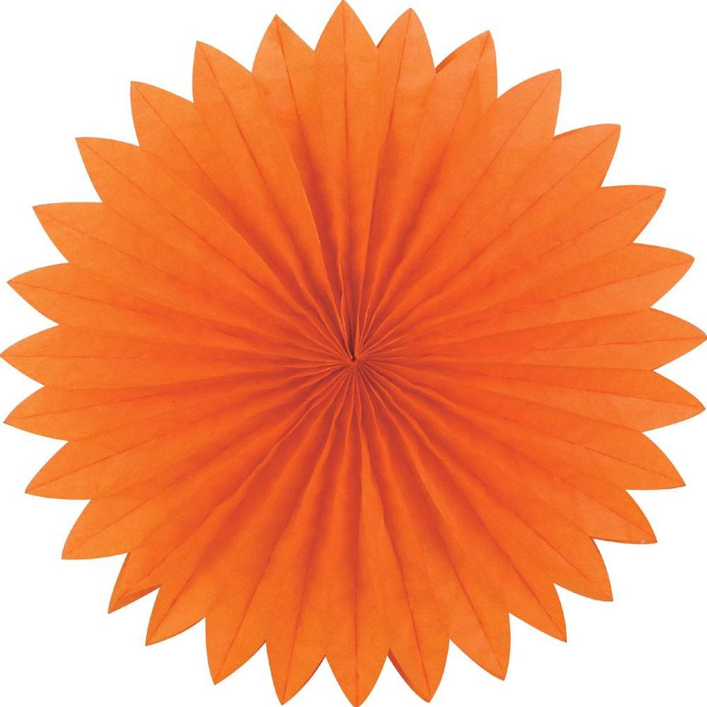 Plain fan, 40cm, Orange
