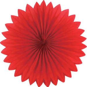 Plain fan, 40cm, Red