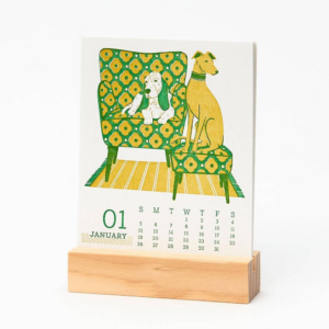 2025 Paper Source Animals Letterpress Desktop Calendar