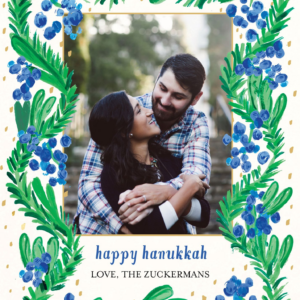 Blue Berries Holiday Photo Card