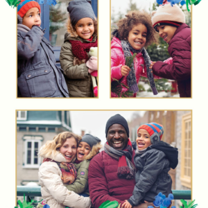 Blue Berries Holiday Multi Photo Card