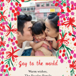 Bouquets of Cheer Holiday Photo Card