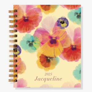 12-Month Pressed Pansy Custom Planner