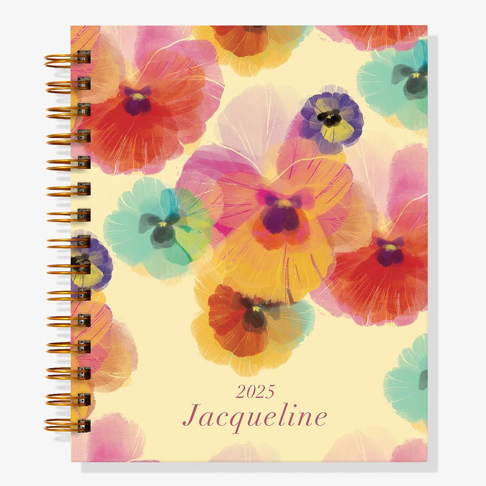 12-Month Pressed Pansy Custom Planner
