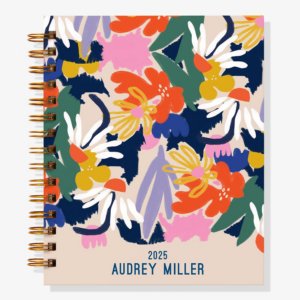 12-Month Abstract Floral Custom Planner