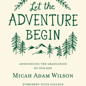 Adventure Begin Graduation Announcement