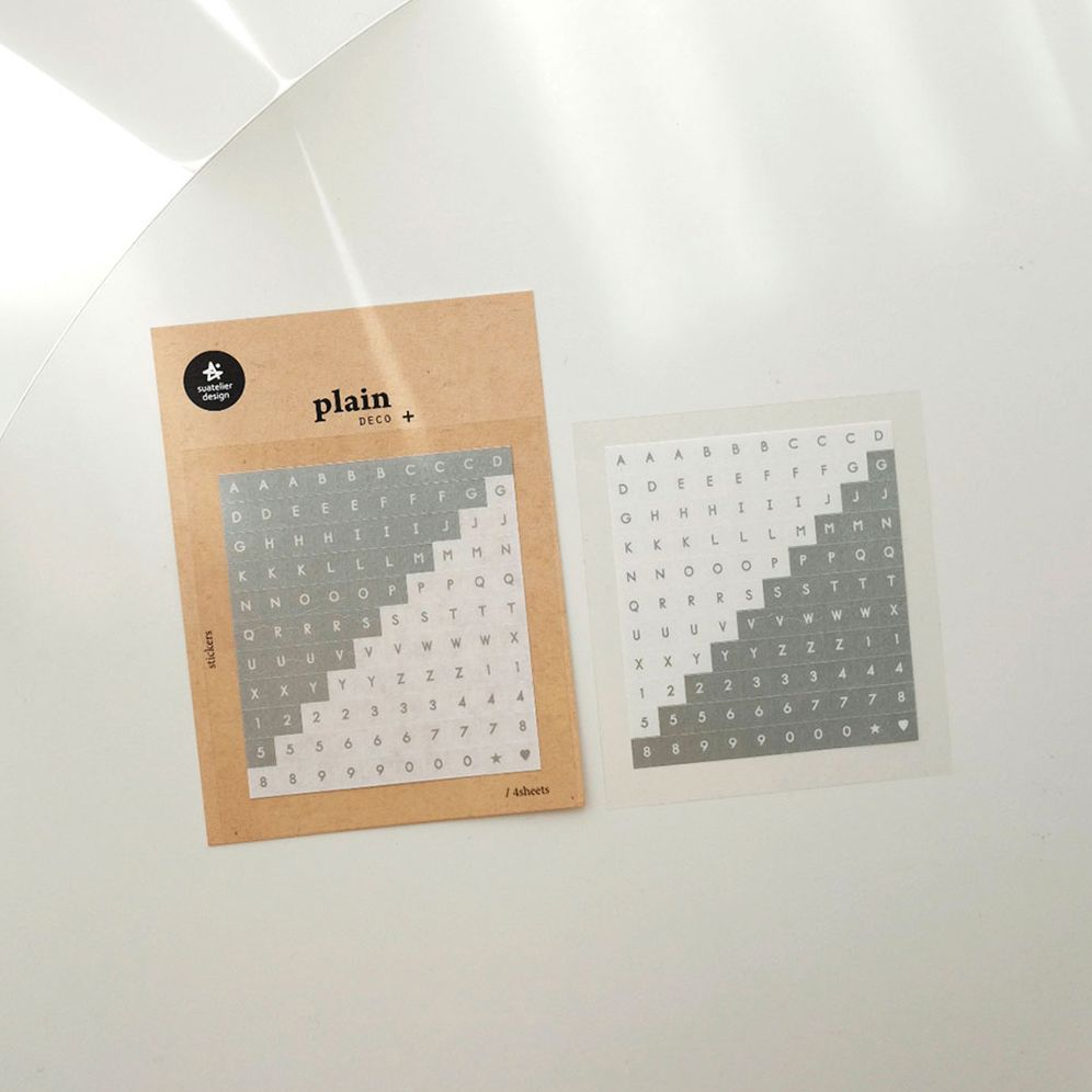 Suatelier Design Sticker Sheets Alphabet and Numbers