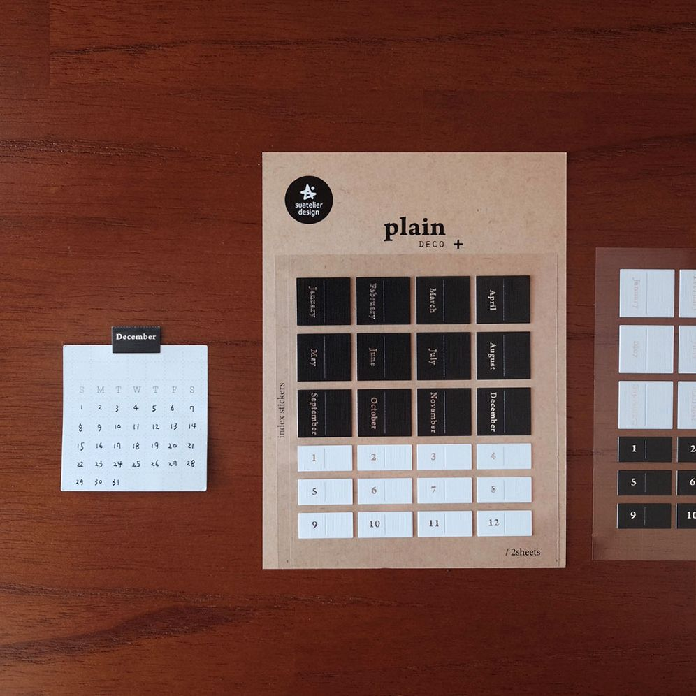 Suatelier Design Sticker Sheets 12 Months