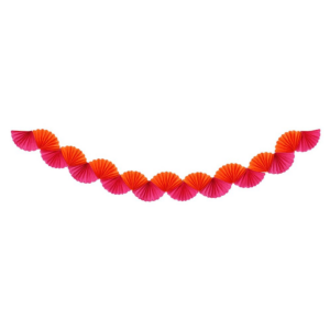 Tissue Paper Garland,Fuschia/Orange