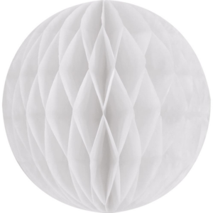 White Med Paper Honeycomb Sphere
