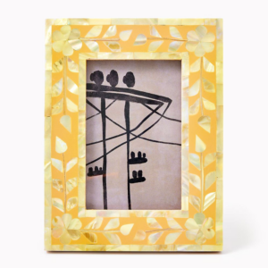 Yellow Shell Patterned Frame
