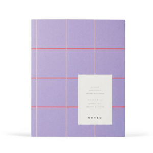 UMA notebook, medium, Lavender check