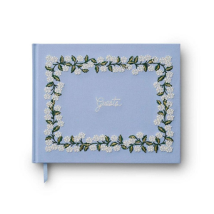 621224985.png Hydrangea Embroidered Fabric Guest Book