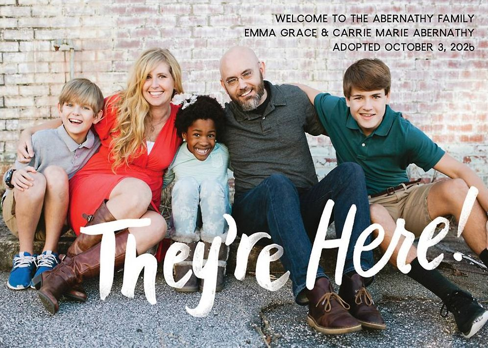 Here They Are Photo Adoption Announcement