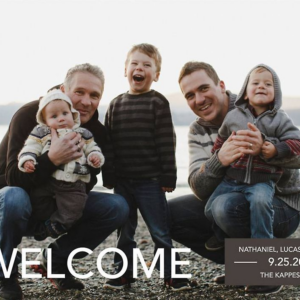 Big Welcome Photo Adoption Announcement