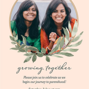 Watercolor Greenery Wreath Shower Invitation