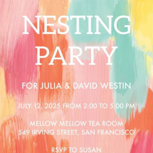 Paint Tall Nesting Party Invitation