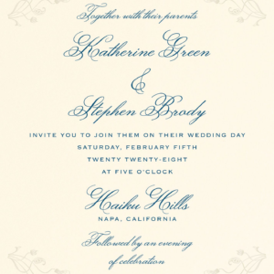 Nouveau Poppy Foil Wedding Invitation