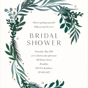 Botanical Sprigs Bridal Shower Invitation