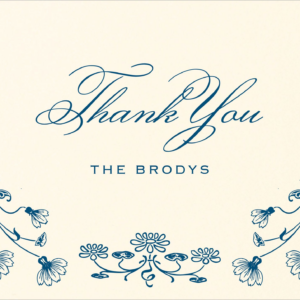 Nouveau Poppy Thank You Card