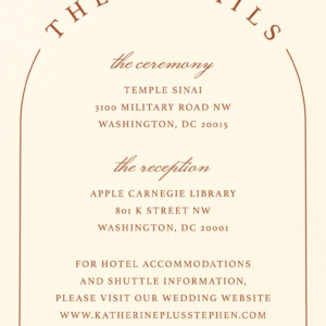 Minimal Arch Information Card