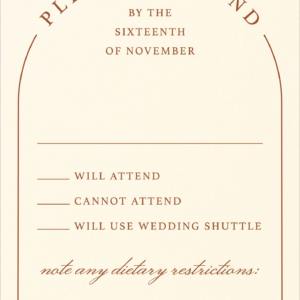 Minimal Arch Response Card