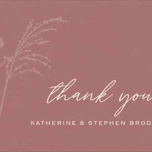 Dried Floral Thank You Card