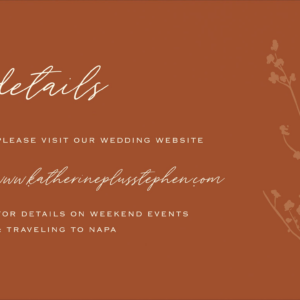 Dried Floral Information Card