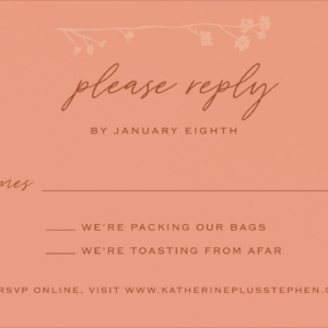 Dried Floral Response Card