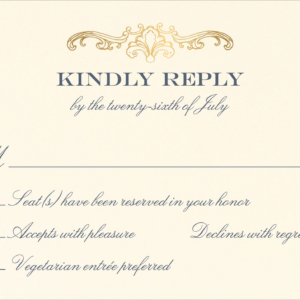 Gilded Filigree Foil Response Card