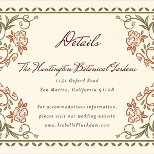 Ornamental Autumn Information Card